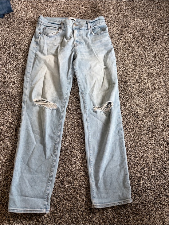LOFT Denim - LOFT Light Blue Distressed Boyfriend Jeans